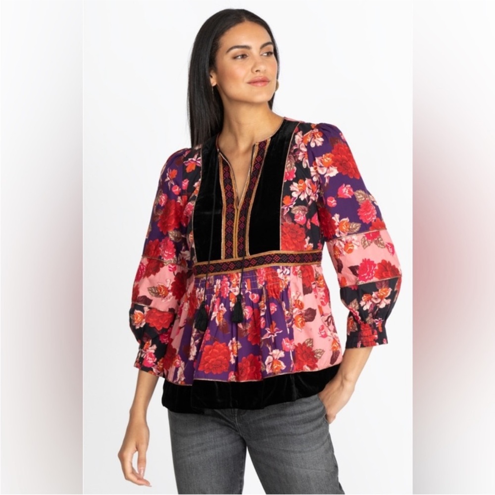 NWT Johnny was kimmy peasant top